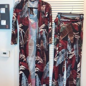 Floral pants/Cover up set